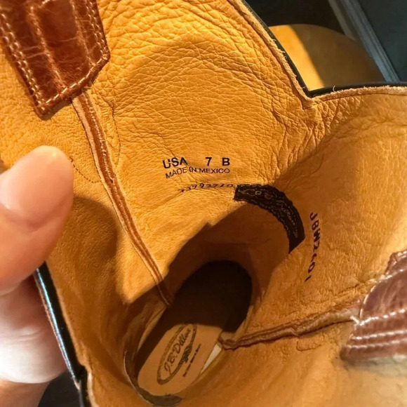 NEW Vintage Brown and Turquoise Leather Cowboy Boots, Nashville Boot Co,  US 7 - Picture 6 of 6